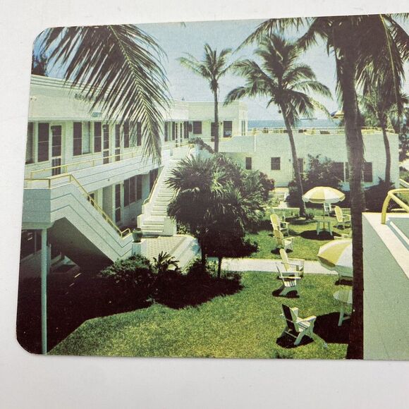 Vintage Hollywood Beach FL Postcard‎ General Lee Apartments Oceanfront, Unposted - Picture 2 of 5